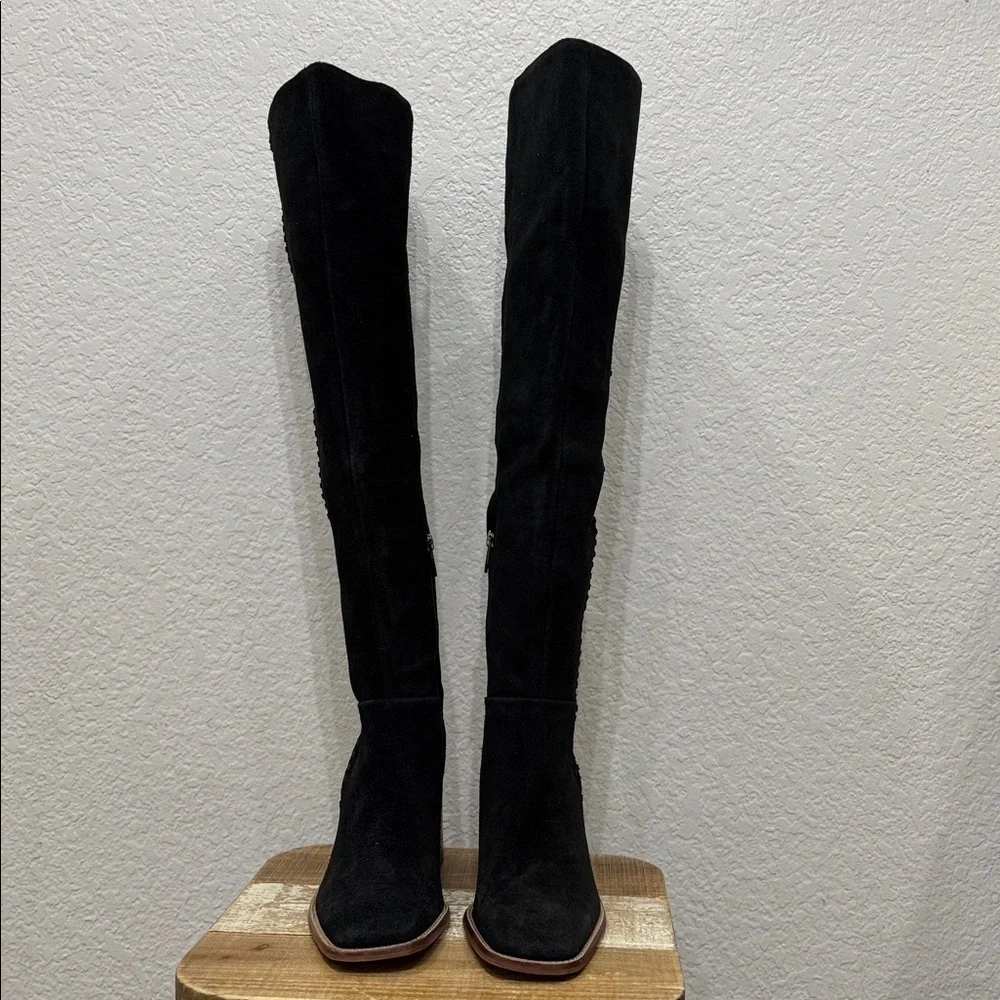 Vince Camuto Englea Black Suede Over the Knee Boots Size 8.5 NEW - Picture 3 of 8